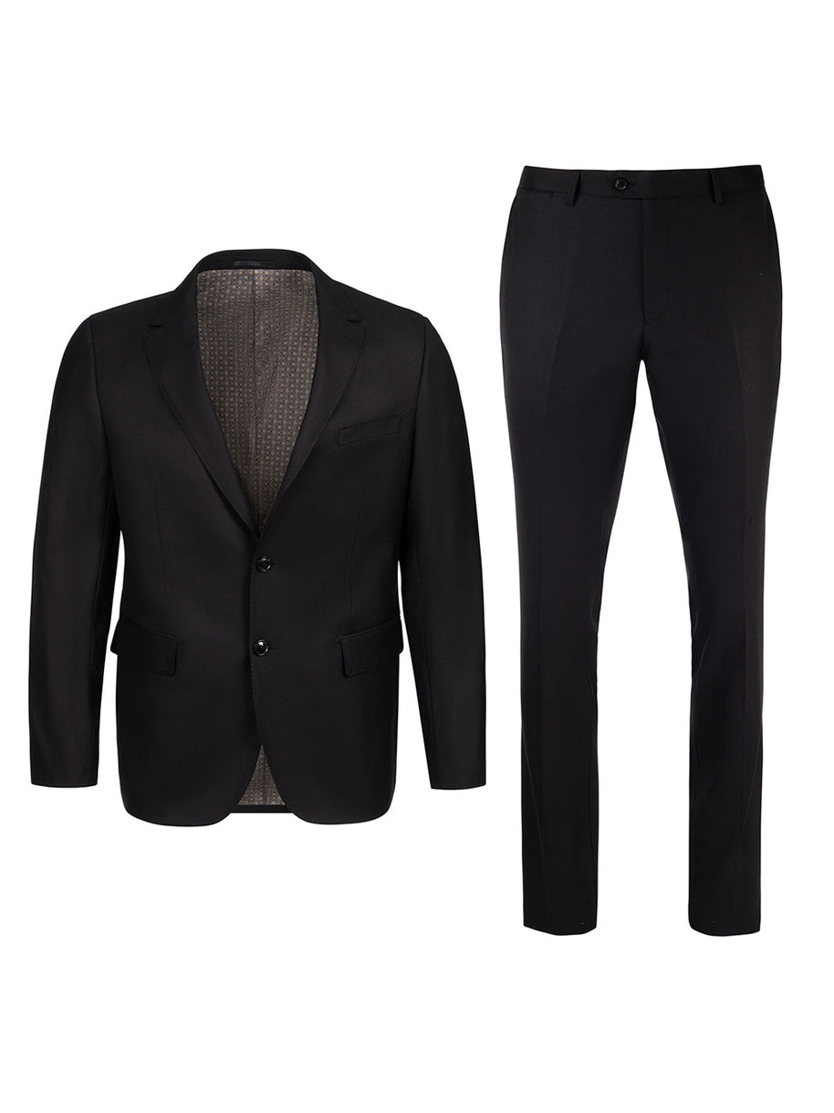 Men's Cardeliano Wool Suit - Black