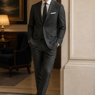 Men's Cardeliano Wool Suit - Charcoal