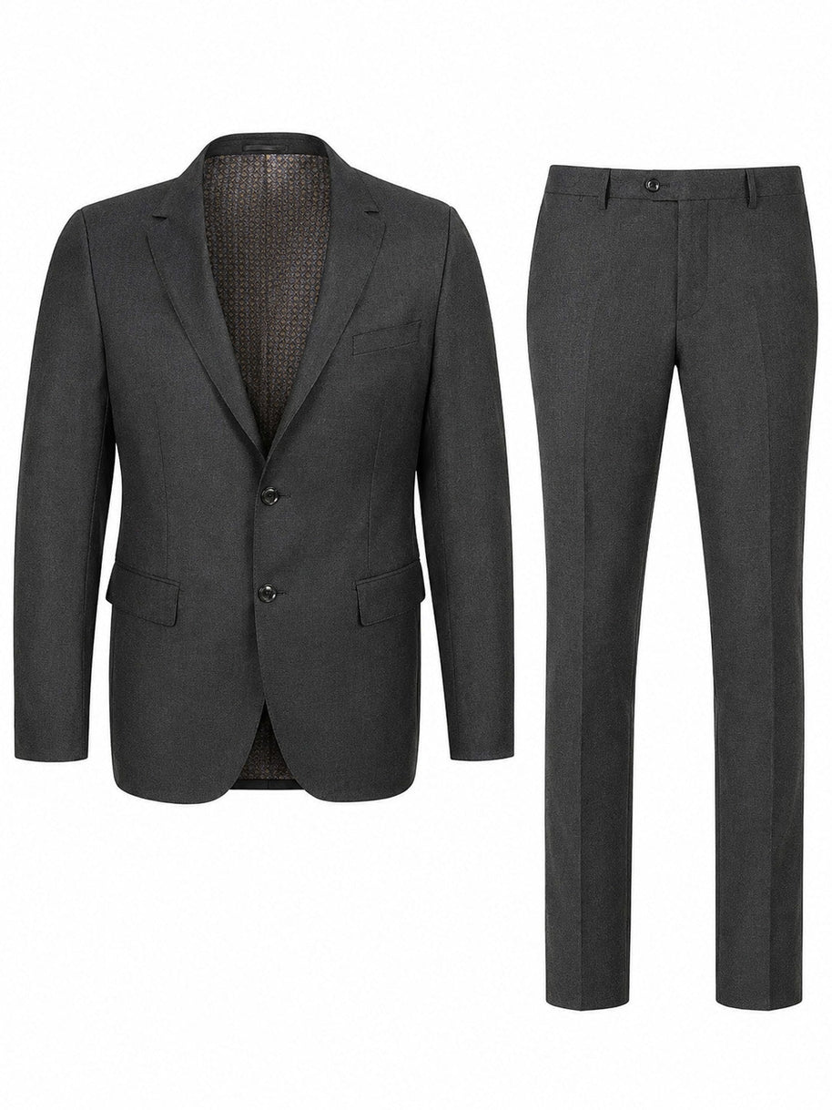 Men's Cardeliano Wool Suit - Charcoal