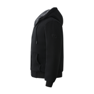 T.O. Collection Boy's Black Hoodie - Charcoal Removable Fur