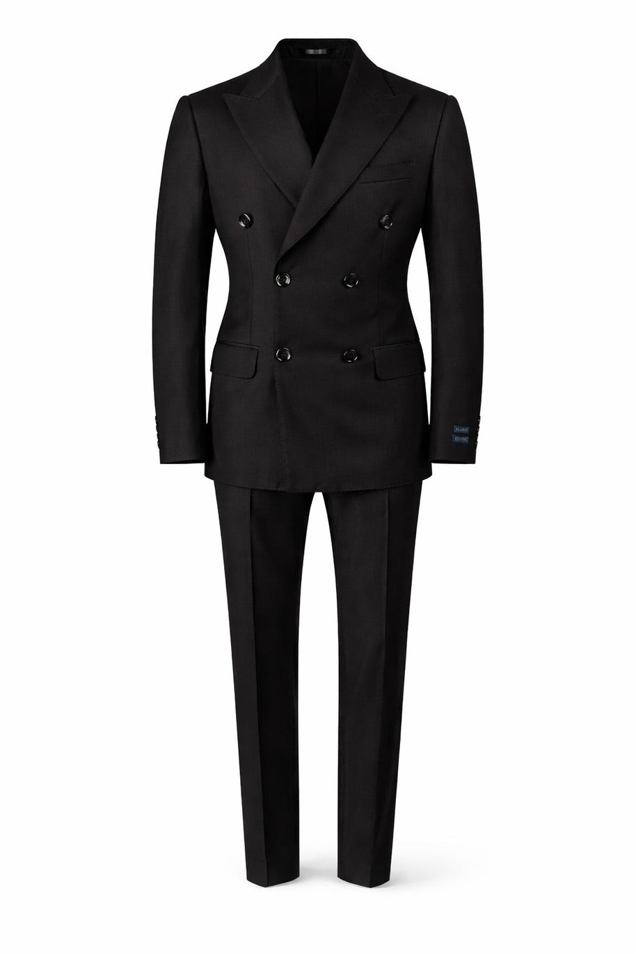 Centrion Double Breasted Men's Suit - Black