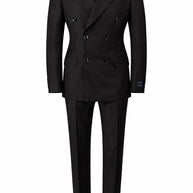 Centrion Double Breasted Men's Suit - Black
