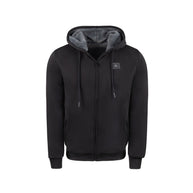 T.O. Collection Men's Fully Lined Black Hoodie - Charcoal Fur