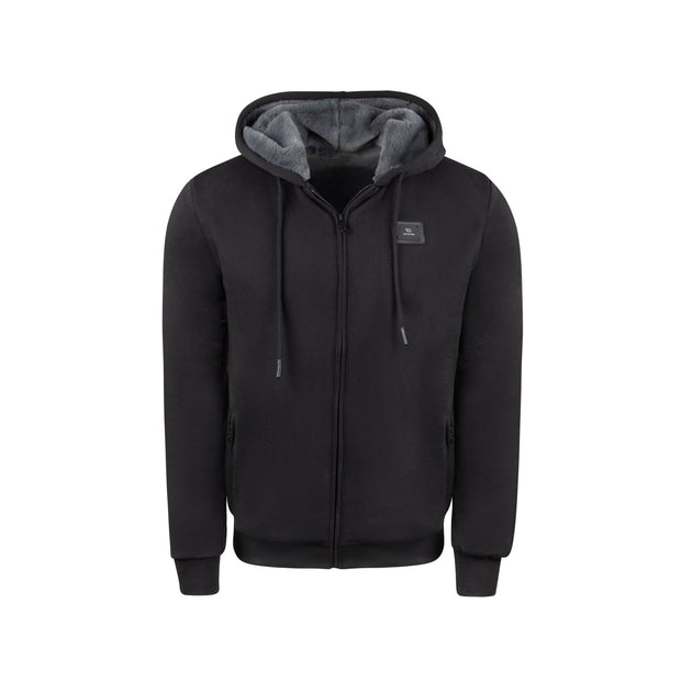 T.O. Collection Boy's Fully Lined Black Hoodie - Charcoal Fur