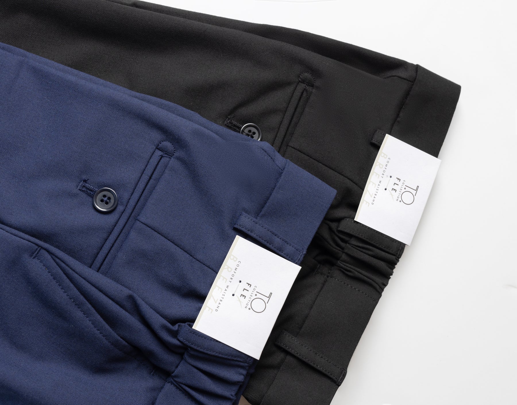 T.O. Men's Breeze Flex Slim Pants with comfort waistband- Black