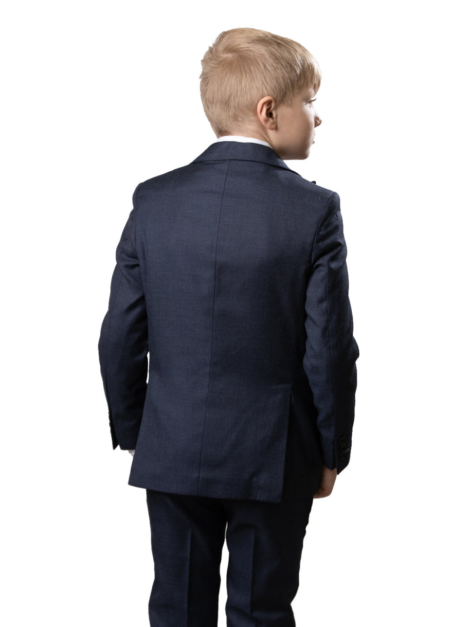 Boy's TR Peak Lapel Suit - Heather Blue