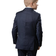Boy's TR Peak Lapel Suit - Heather Blue