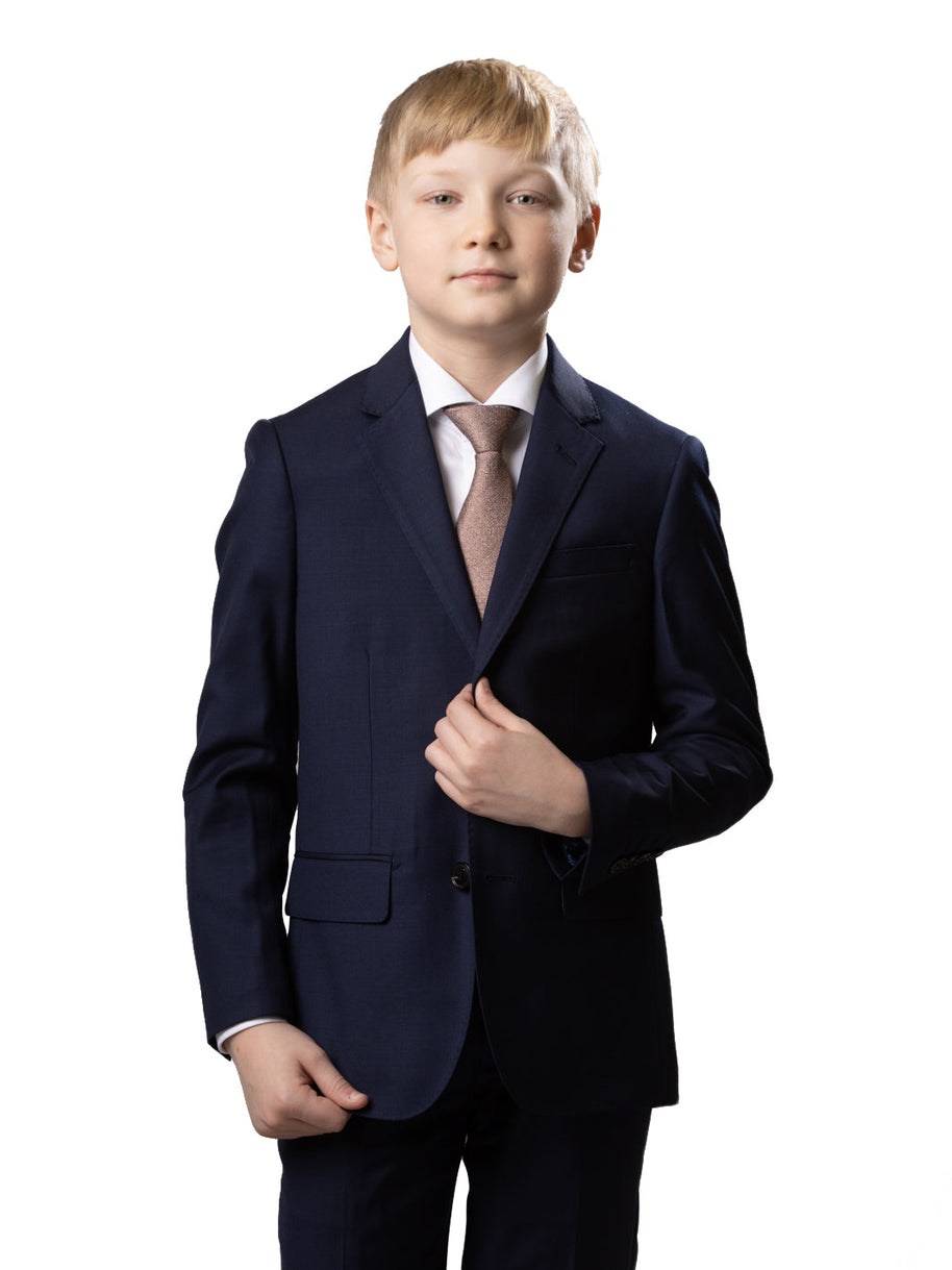 Boy's Centrion Wool Blazer - Dark Blue