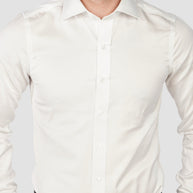 Men's Purple Label White Twill Non-Iron Button Cuff Shirt