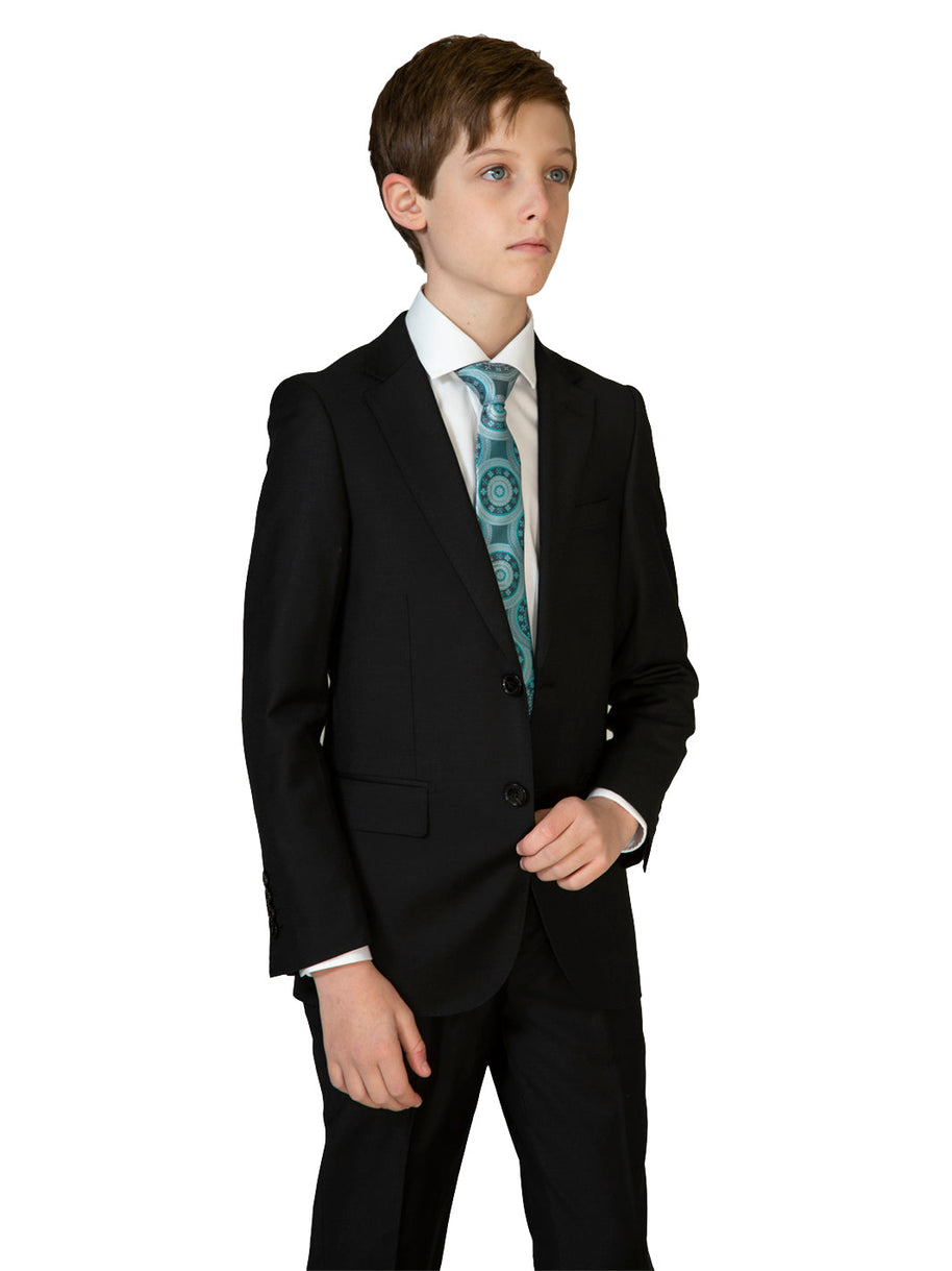 Boy's Cardeliano Wool Suit - Black