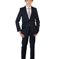Boy's Cardeliano Wool Suit - True Navy