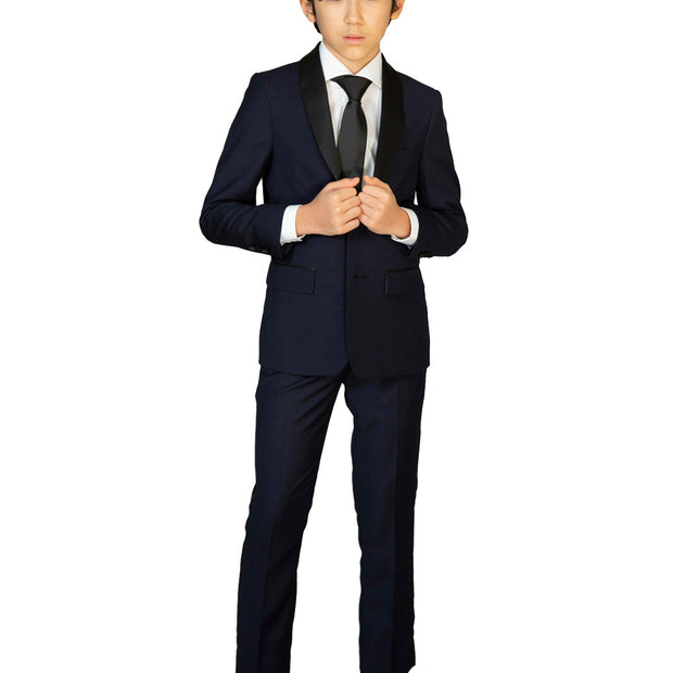 Boy's Shawl Lapel Tuxedo - True Navy