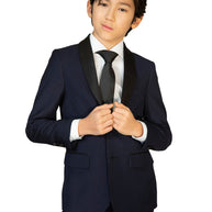 Boy's Shawl Lapel Tuxedo - True Navy