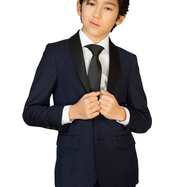 Boy's Shawl Lapel Tuxedo - True Navy
