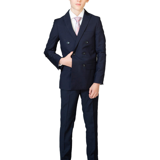 Boy's TR Double Breasted Suit -  True Navy