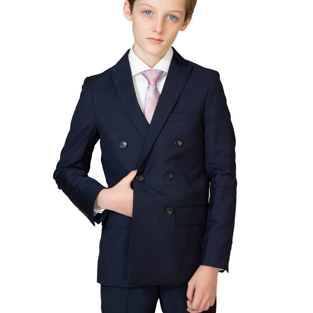 Boy's TR Double Breasted Suit -  True Navy