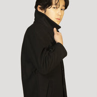 Boy's Charlotte Wool Down Long Coat - Black