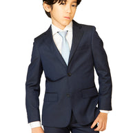 Boy's TR Suit Blazer - Black-on-Blue