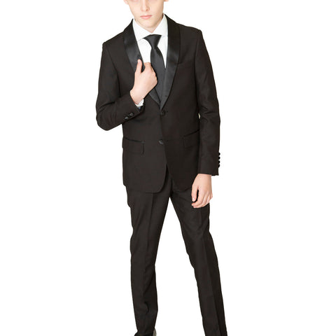 Boy's Shawl Lapel Tuxedo - Black