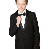 Boy's Shawl Lapel Tuxedo - Black