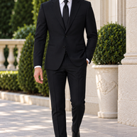 Men's Black Label Peak Lapel Suit - Dark Navy