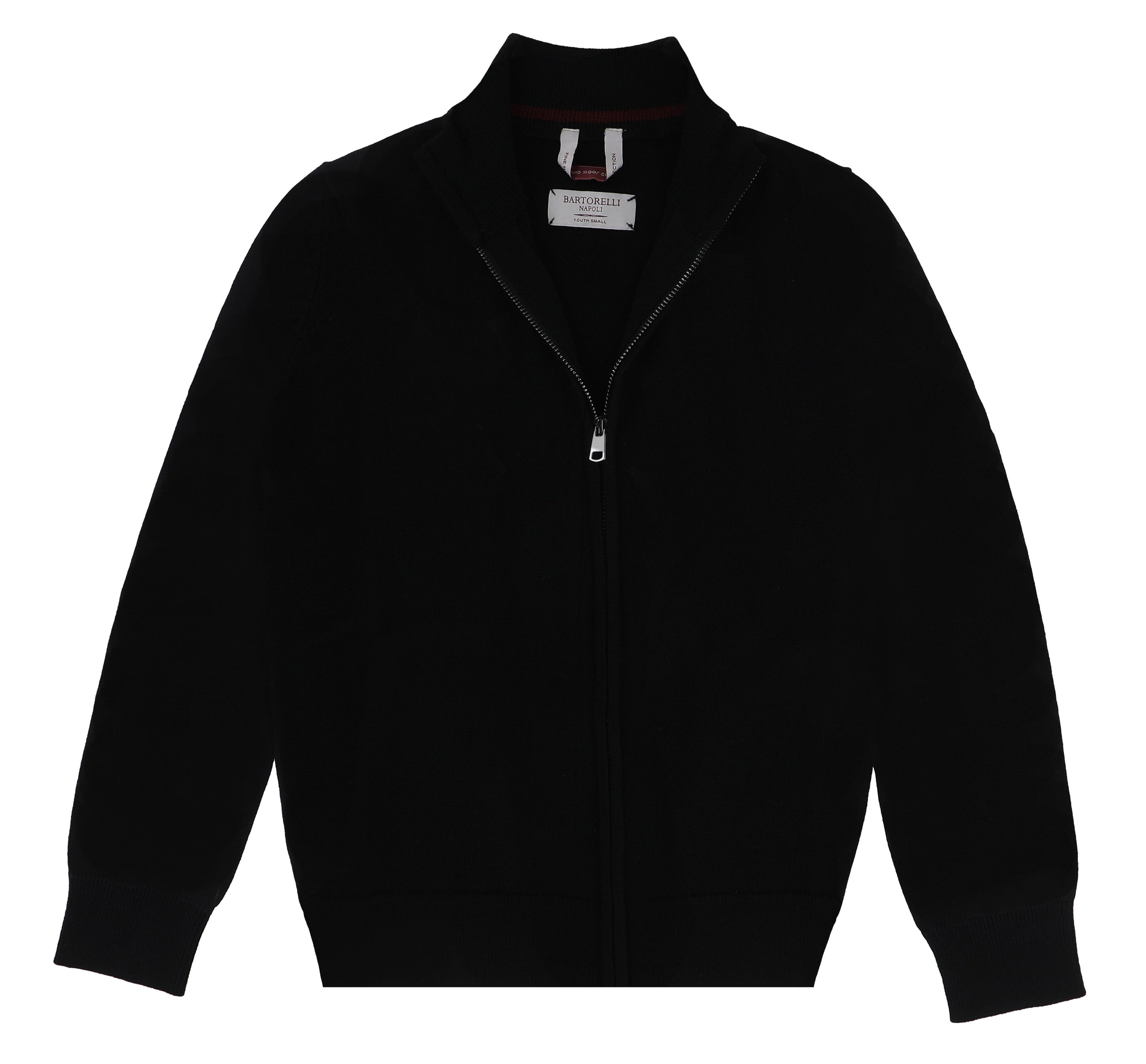 Bartorelli Napoli Merino Wool Men's Full Zip Sweater