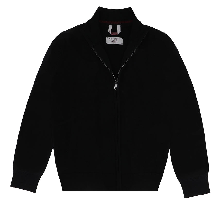 Bartorelli Napoli Merino Wool Men's Full Zip Sweater