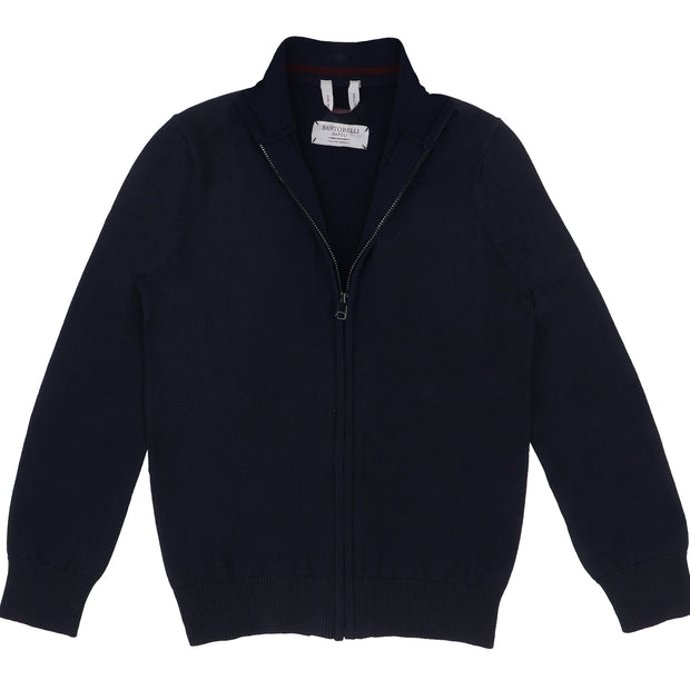 Bartorelli Napoli Merino Wool Boy's Full Zip Sweater
