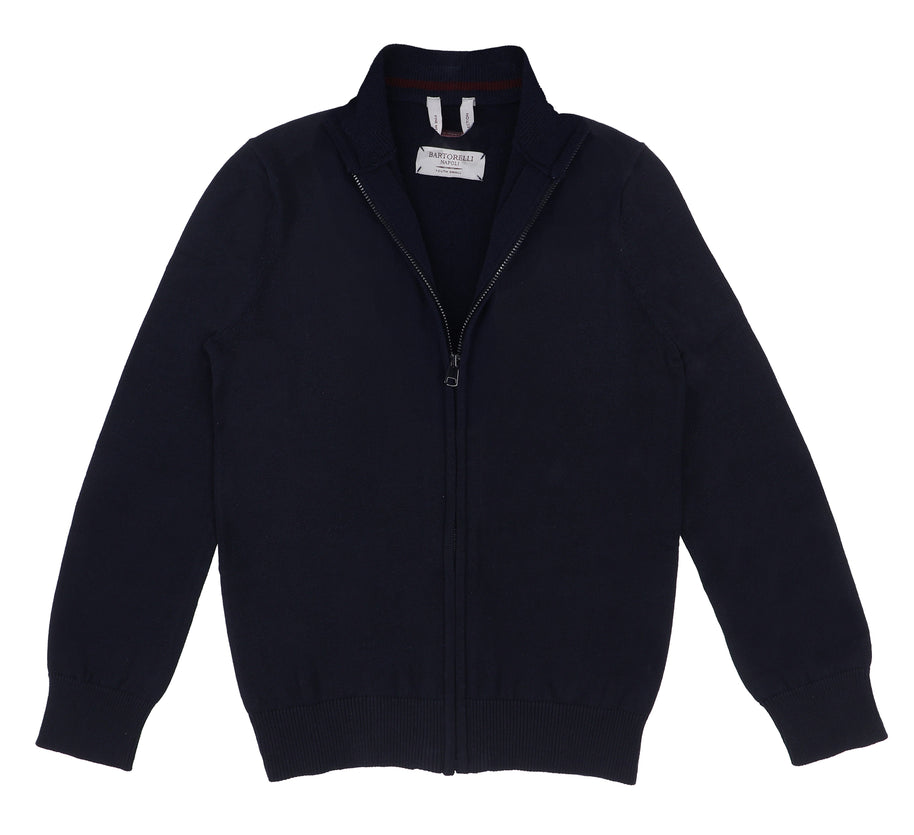 Bartorelli Napoli Merino Wool Men's Full Zip Sweater