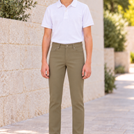 T.O. Boy's 5-Pocket Performance Pants - Beige