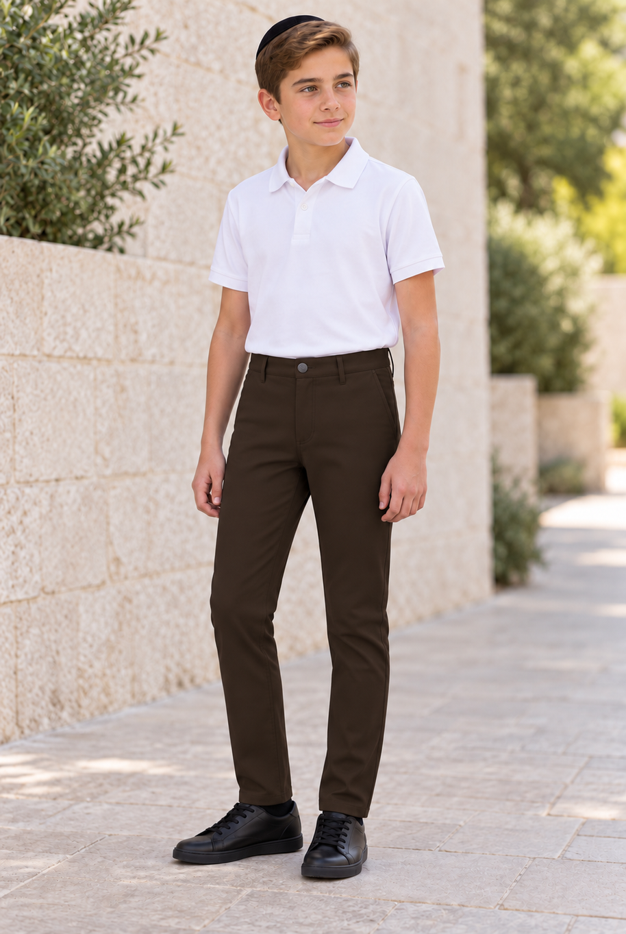 T.O. Boy's Performance Pants - Brown