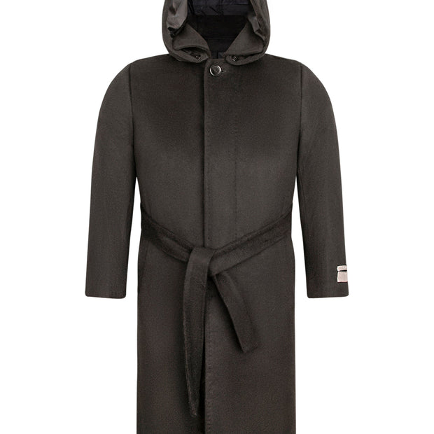 Boy's Charlotte Wool Down Long Coat - Black