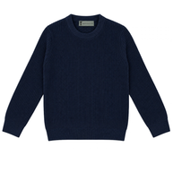 T.O. Collection Boys Crew Neck Ribbed Knit Sweater
