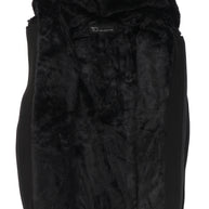 T.O. Collection Boy's Black Dressy Spring Hoodie with Black Fur
