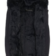 T.O. Collection Boy's Navy Spring Dressy Hoodie with Navy Fur