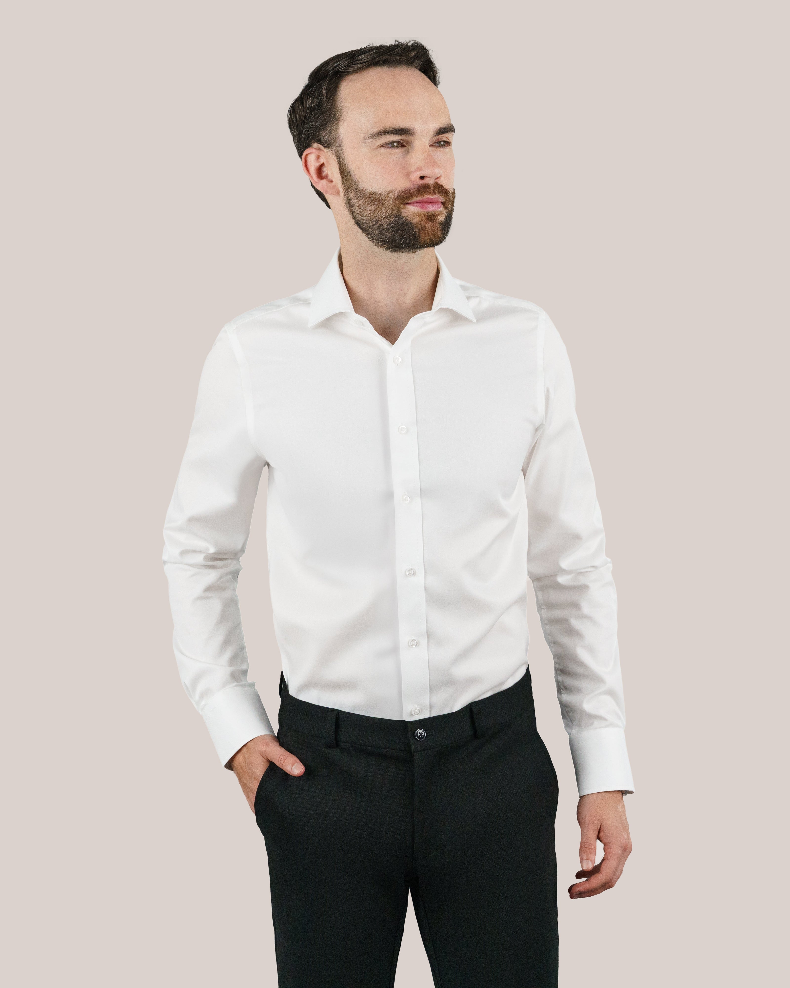Men's Green Label White Non-Iron Dress Shirt