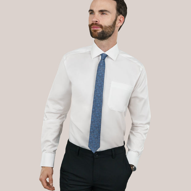 Men's Purple Label White Twill Non-Iron Button Cuff Shirt - With pocket