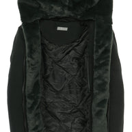 T.O. Collection Boy's Black Hoodie - with Green Removeable Fur