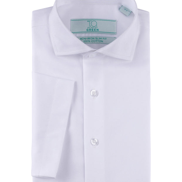 Boy's Green Label White Non-Iron Dress Shirt