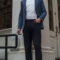 T.O. Men's 5-Pocket Slim Performance Pants - Navy