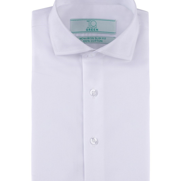 Men's Green Label White Non-Iron Dress Shirt