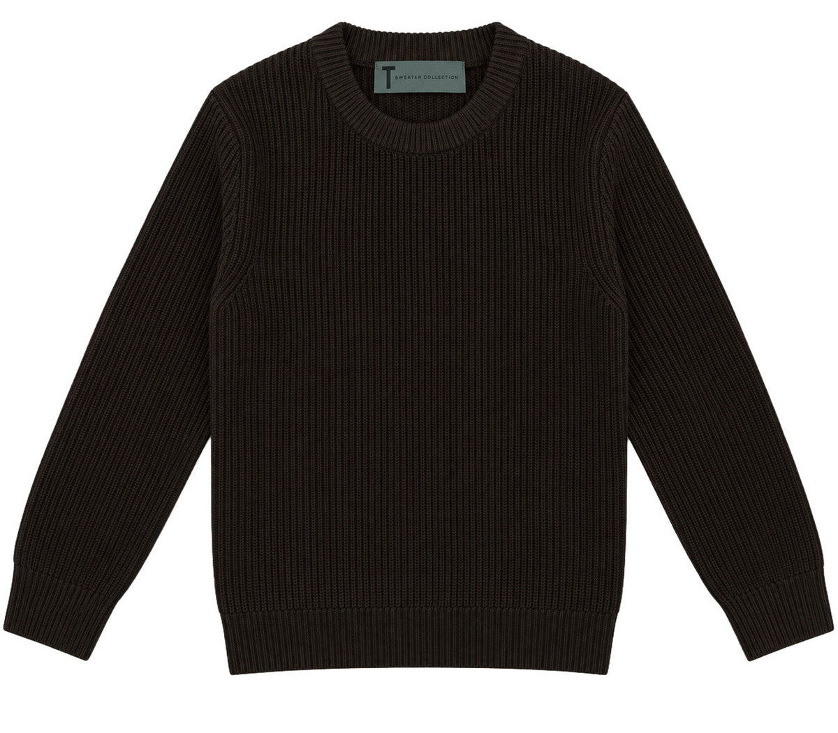 T.O. Collection Boys Crew Neck Ribbed Knit Sweater