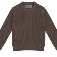 T.O. Collection Boys Crew Neck Ribbed Knit Sweater