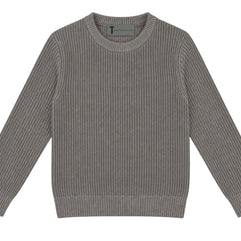 T.O. Collection Men's Crew Neck Ribbed Knit Sweater