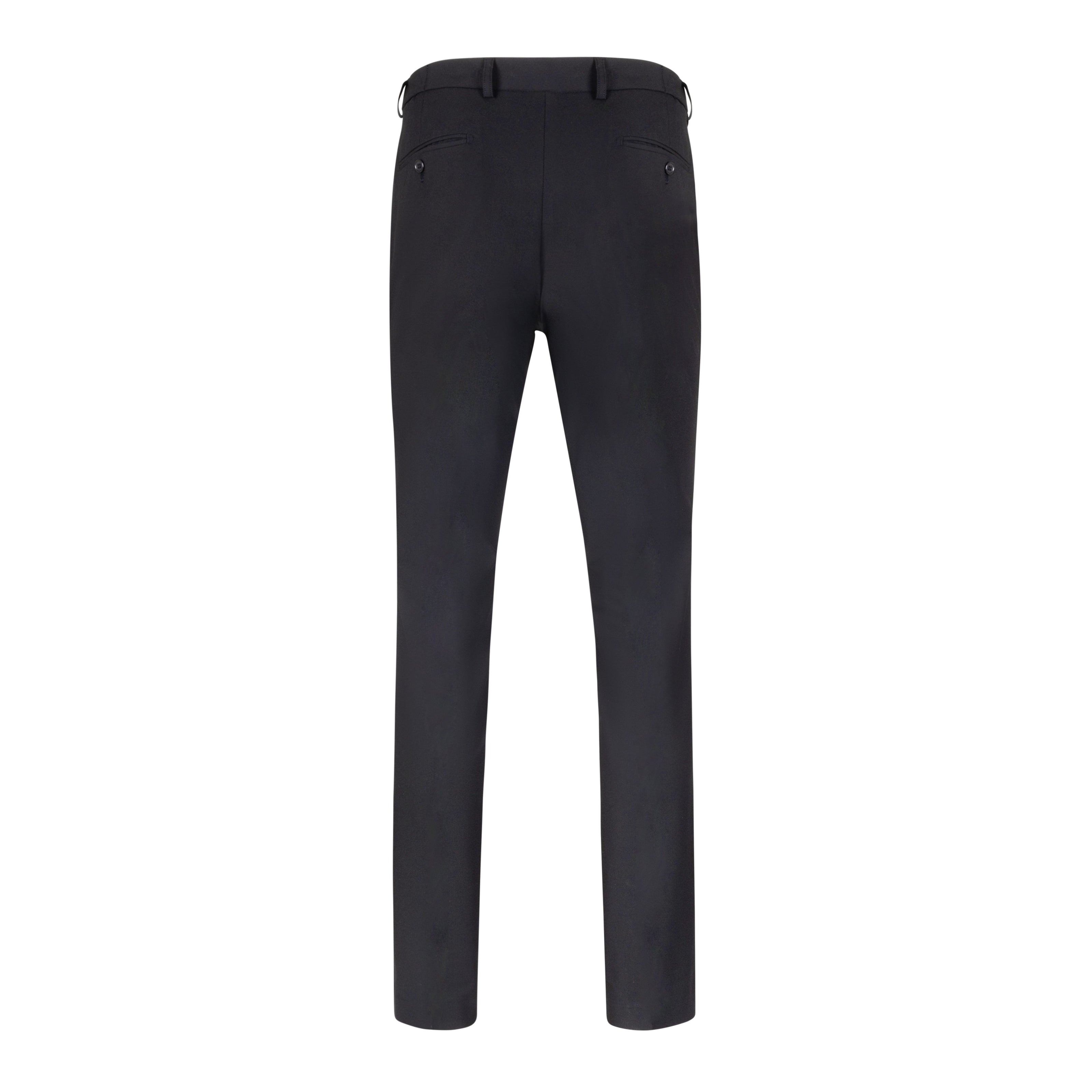 T.O. Men's Breeze Flex Slim Pants with comfort waistband- Black