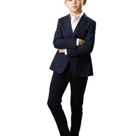 Boy's TR Patch Pocket Suit Blazer - Navy Pique