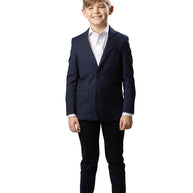 Boy's TR Patch Pocket Suit Blazer - Navy Pique