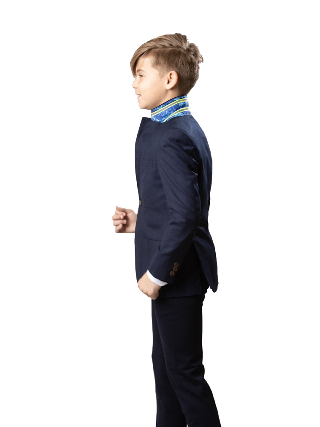 Boy's TR Patch Pocket Suit Blazer - Navy Pique