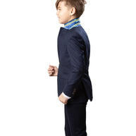 Boy's TR Patch Pocket Suit Blazer - Navy Pique