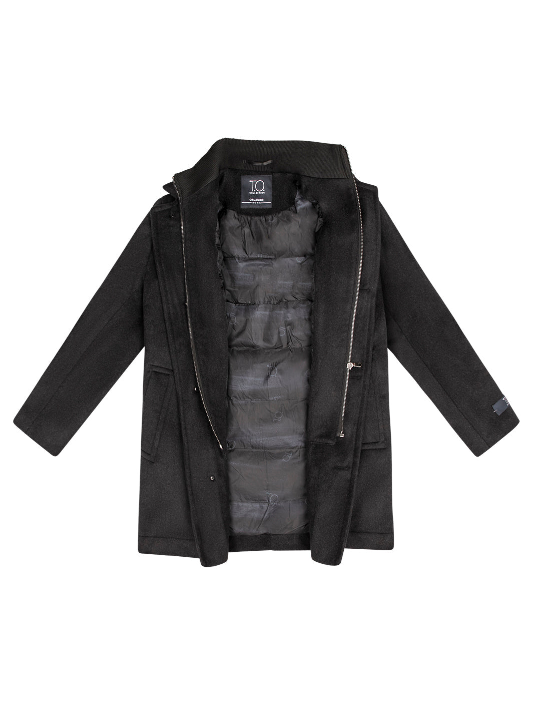 Boy's Orlando Wool Three Quarter Down Coat
